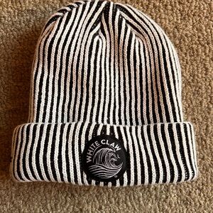 White Claw Striped Beanie